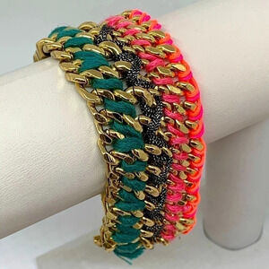 Victoria’s Secret Multi-Color Woven Gold Bracelet